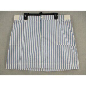 Lee Blue White‎ Striped Cotton Skirt Preppy Classic Casual Size 18 M